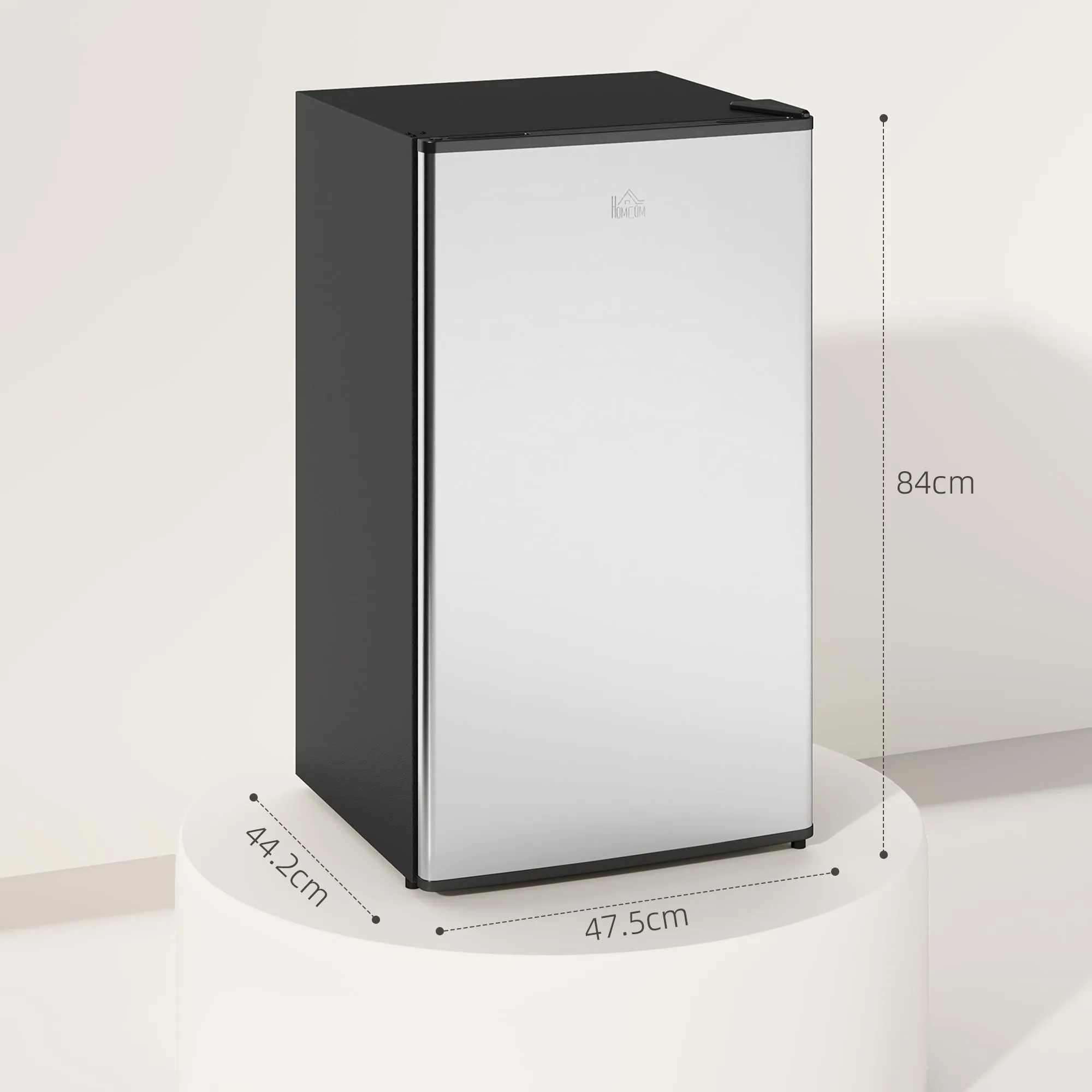 HOMCOM Frigorifero Piccolo 91L con Congelatore Classe E Argento e Nero - immagine 8