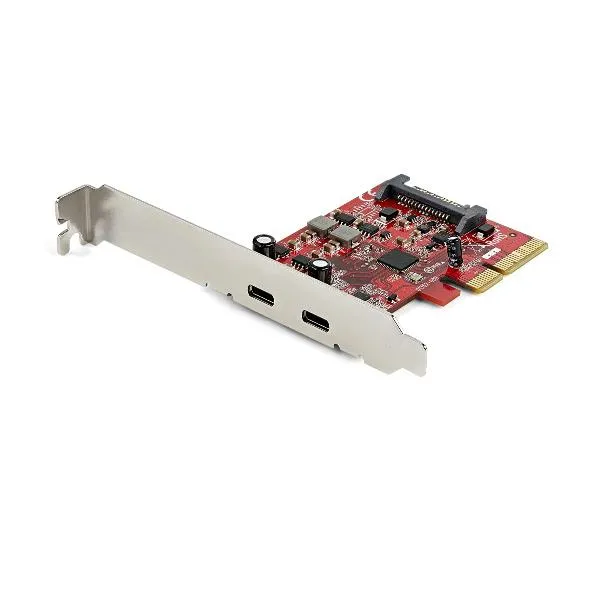 Startech Scheda Pcie A 2 Porte USB 3.1 Gen 2 10Gbps - 3 x4 ASM3142 Chipset Pci Express USB Tipo C (PEXUSB312C3) PEXUSB312C3 - immagine 1