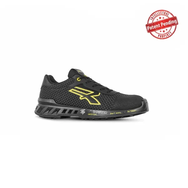 Calzature antinfortunistiche e da lavoro Upower Matt S ESD - Taglia 43 - Massima protezione comfort e leggerezza puntale in alluminio AirToe suola antiscivolo protezione dal freddo - Nero/Giallo - immagine 1