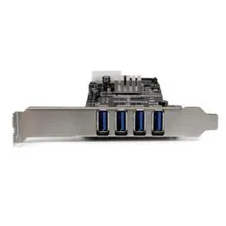 Startech Adattatore Scheda Superspeed USB 3.0 (5Gbps) Con 4 Porte Pci Express (pcie) 2 Canali Da 5 Gbps Dedicati - Uasp Alimentazione SATA/LP4 PEXUSB3S42V - immagine 1