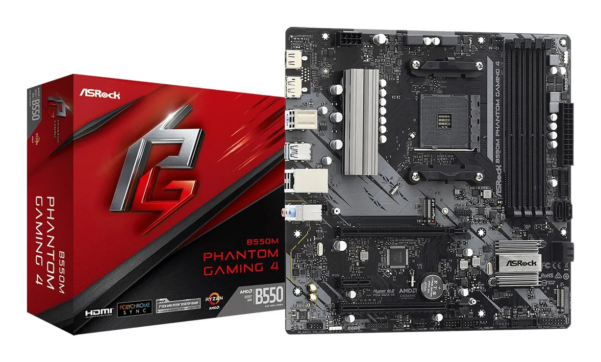 ASROCK B550M Phantom Gaming 4 (AM4) (D) - immagine 1