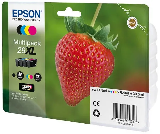 ORIGINALE Epson Multipack nero / ciano / magenta / giallo C13T29964012 29 XL 4 cartucce: T2991 + T2992 + T2993 + T2994 - immagine 1