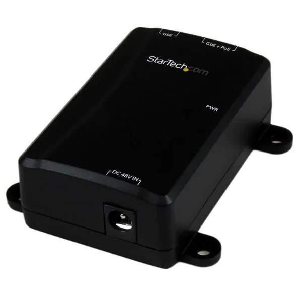 Startech Iniettore Gigabit Poe+ Ad 1 Porta - 802.3at E 802.3af Montabile A Parete (POEINJ1GW) POEINJ1GW - immagine 1