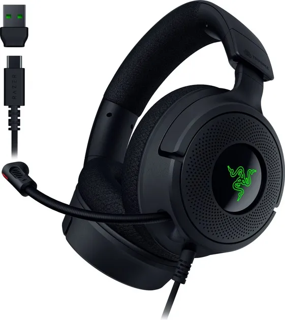 Razer Kraken V4 X Auricolare Cablato A Padiglione Gaming USB Type-C / USB Type-A Nero - immagine 1