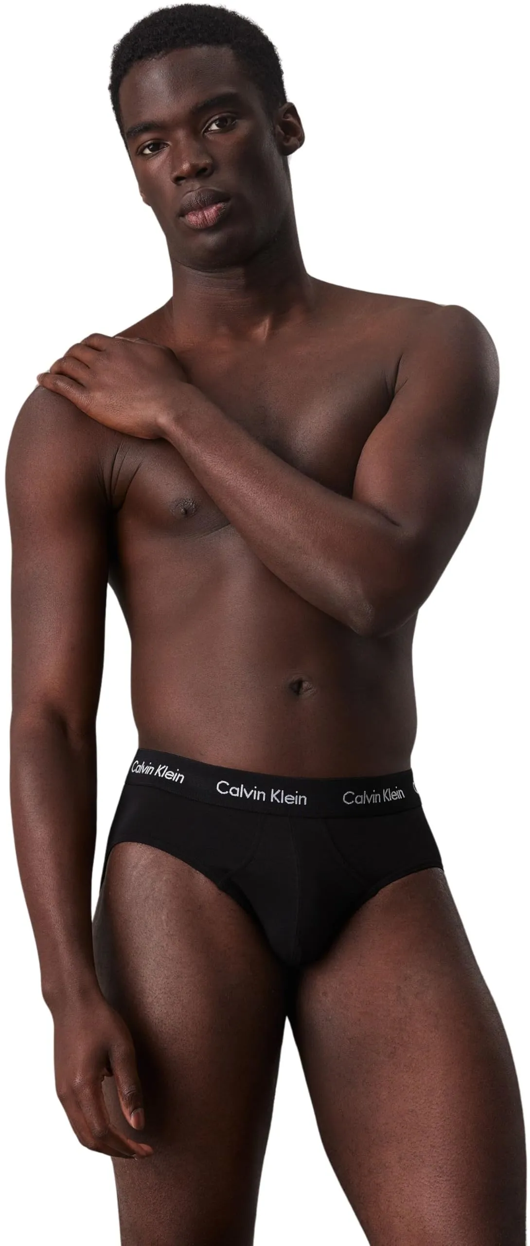 Calvin Klein Uomo Slip Hipster Confezione da 3 Intimo, Nero (Black W Black WB), L - immagine 3