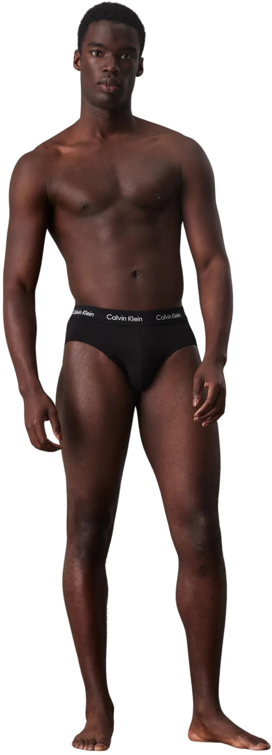 Calvin Klein Uomo Slip Hipster Confezione da 3 Intimo, Nero (Black W Black WB), L - immagine 6