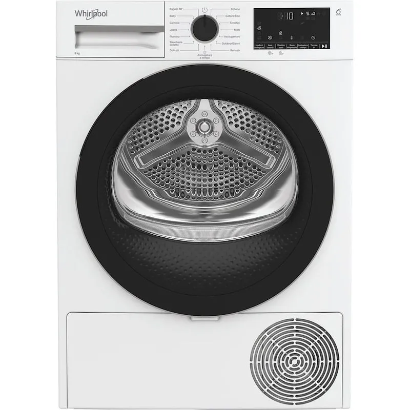 Whirlpool Asciugatrice 8Kg C Wd 83m Wbs It Bianco - immagine 1