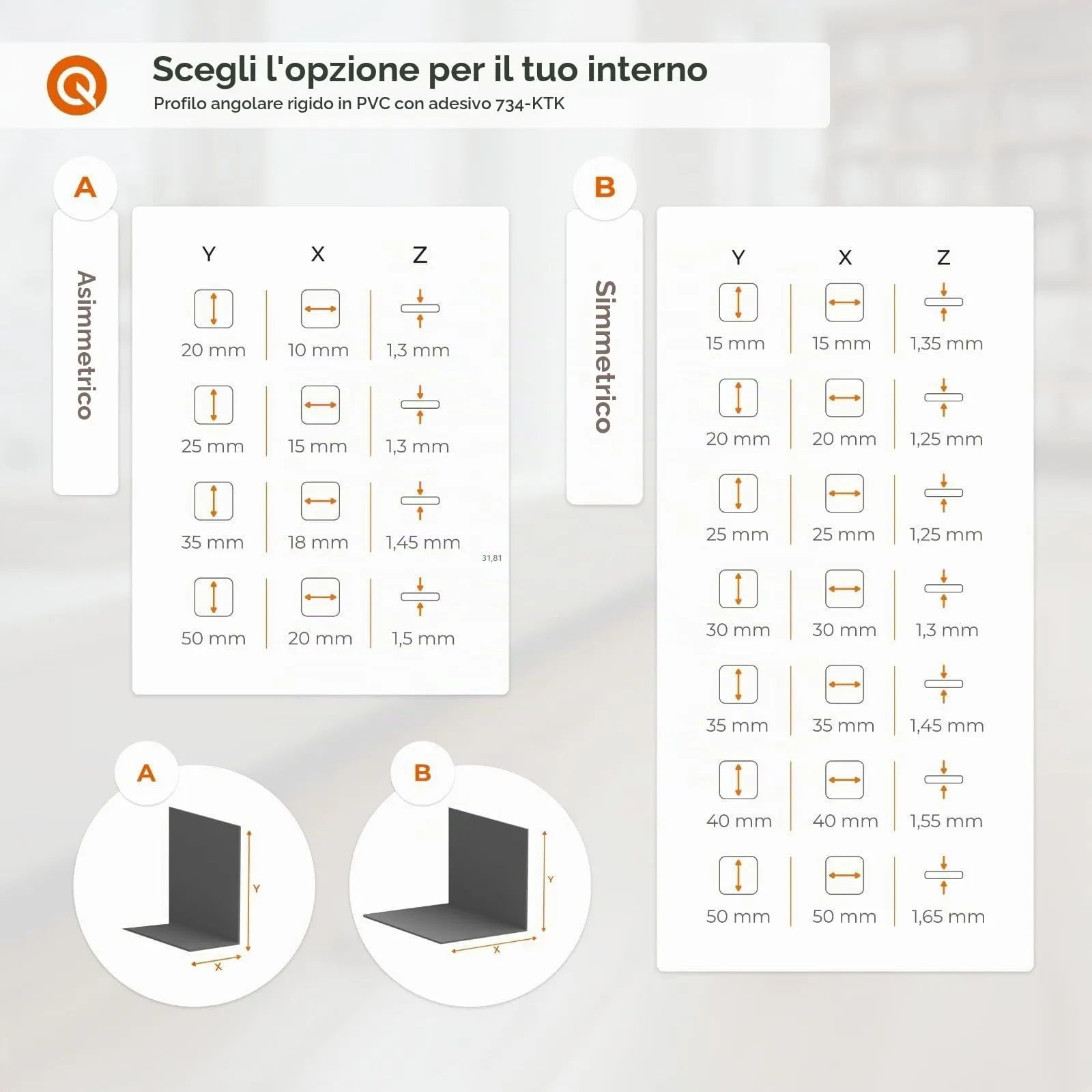 Quest Paraspigoli PVC 40x40 mm Autoadesivo - Nero, 150 cm - immagine 7