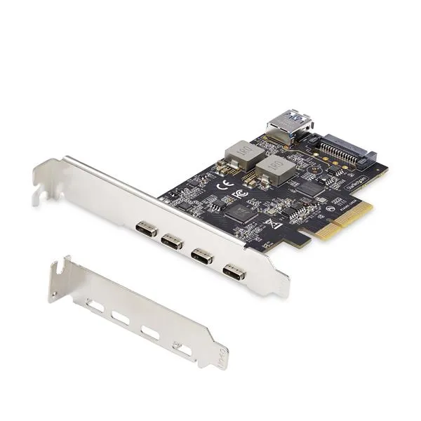 Startech Scheda Pcie USB A 5 Porte USB 3.2 10GBPS 4X USB-C/1X Usb-A PS4C3IA3-USB-C-CARD - immagine 1