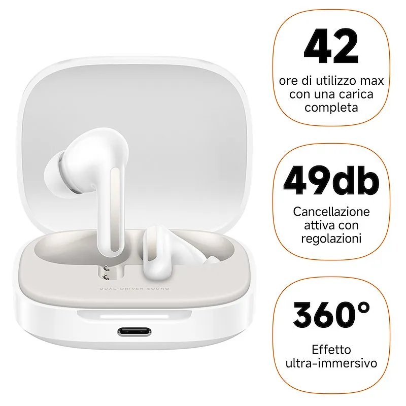 Xiaomi Auricolare REDMI BUDS 6 Bhr9250gl Cloud White - immagine 1