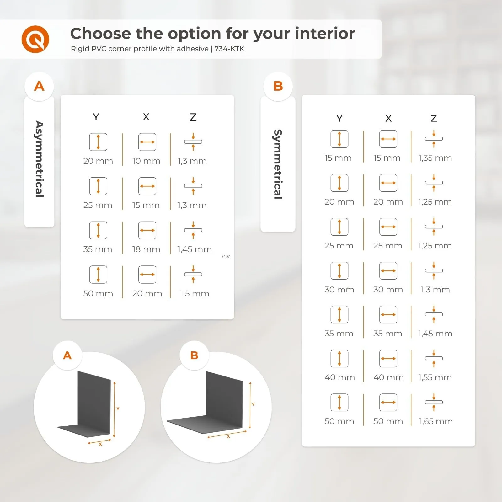 Quest Paraspigoli 15x15 mm PVC Rigido Autoadesivo - Nero, 150 cm - immagine 7