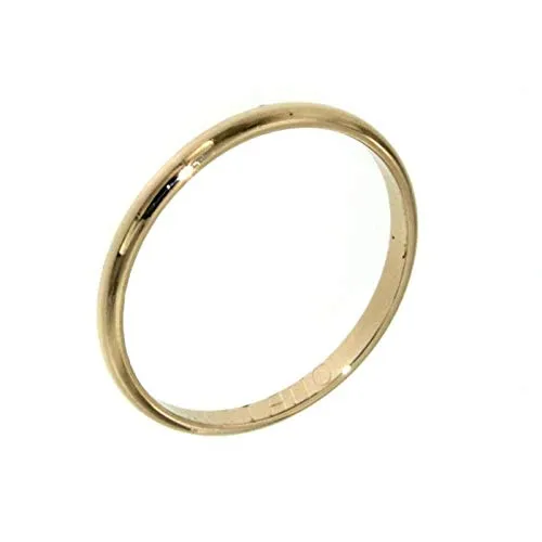 Niagara Gioielli Ferma Anello in Argento 925 Rodiato, Fedina Uomo Donna Made in Italy Fidanzamento, Varianti Oro e Oro Rosa (Oro, 28) - immagine 1
