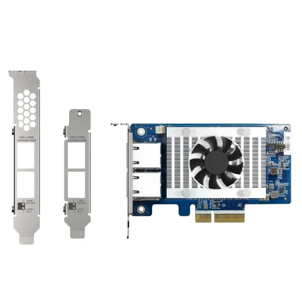 Qnap Dual-Port (10GBASE-T) 10GBE Network Expansion Card Intel X710 Pcie GEN3 X4 QXG-10G2T-X710 - immagine 1
