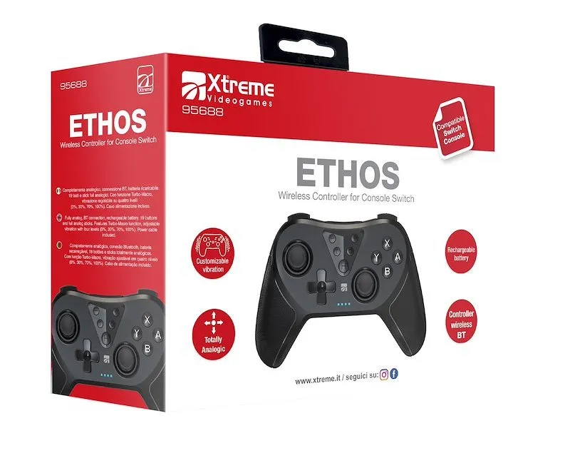 X-treme Joypad ETHOS switch wireless BT 95688 nero - immagine 1