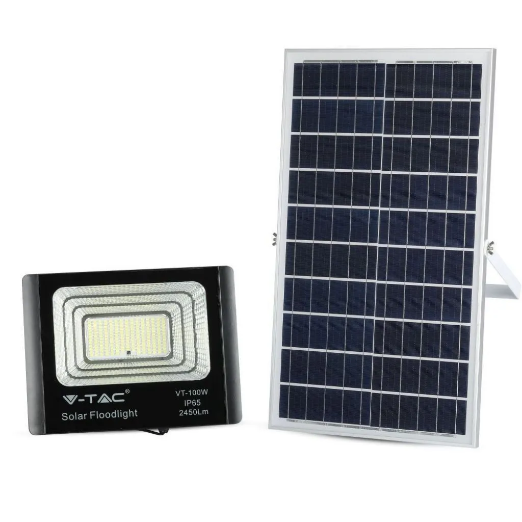 V-TAC Faro LED con Telecomando e Pannello Solare 35W 6000K - immagine 1