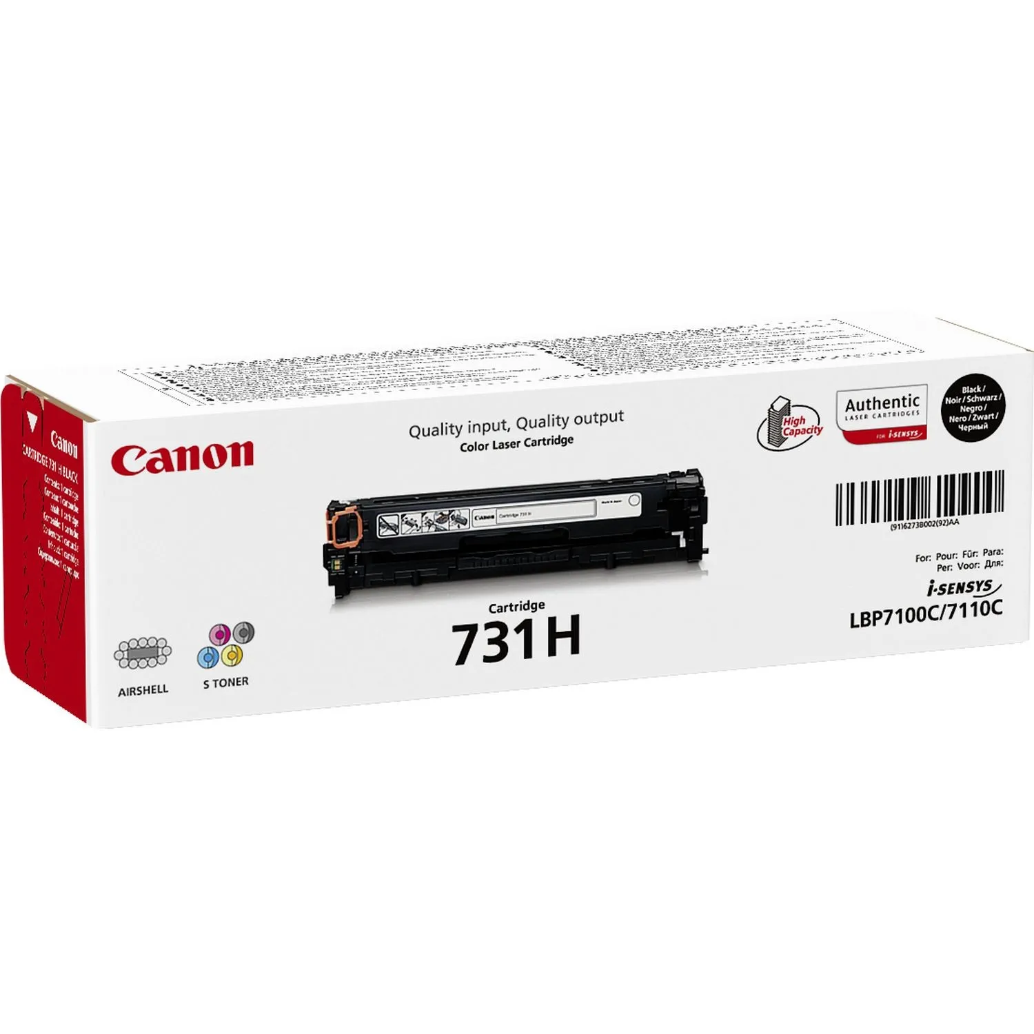 ORIGINALE Canon toner nero 731 HBK 6273B002 2400 pagine alta capacit? - immagine 1