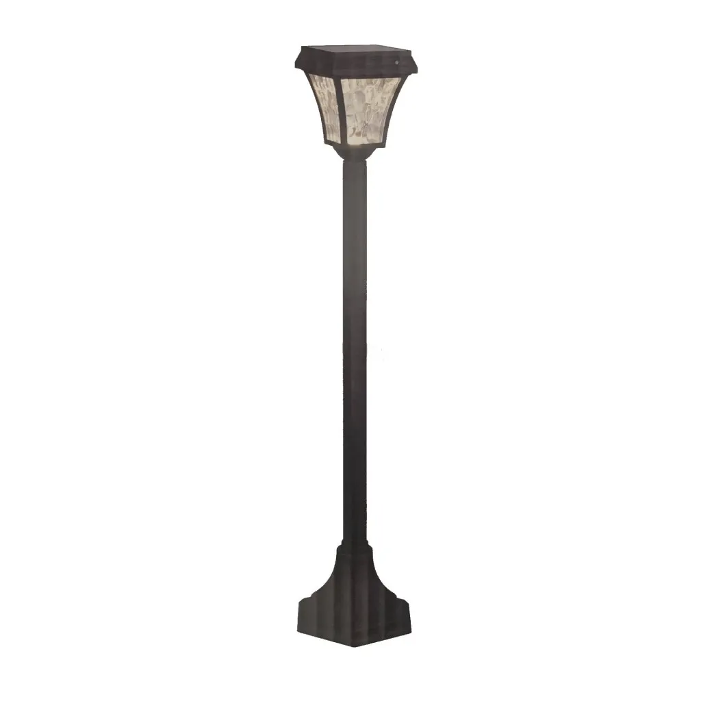 V-TAC PRO Lampada LED Solare Samsung da giardino con Palo Colore Nero Opaco 3in1 IP65 - immagine 1