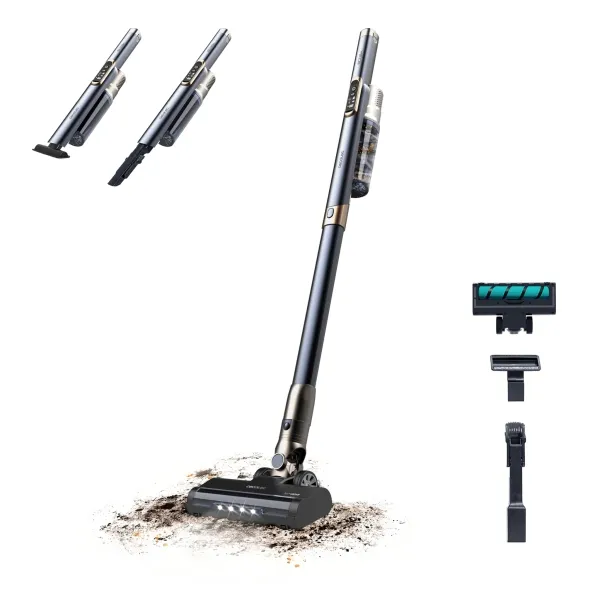 Aspirapolvere verticale a bastone Cecotec Scoba 3000 - 210W - Autonomia 40 minuti - Potenza di aspirazione 20kPa - Accessori inclusi - Ultraleggero - Modalità Eco e Turbo - Nero e Blu - immagine 1