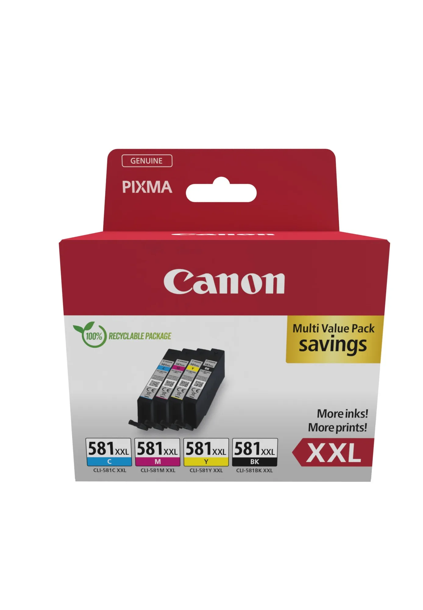 ORIGINALE Canon Multipack nero / ciano / magenta / giallo CLI-581 XXL 1998C007 8764 pagine - immagine 1