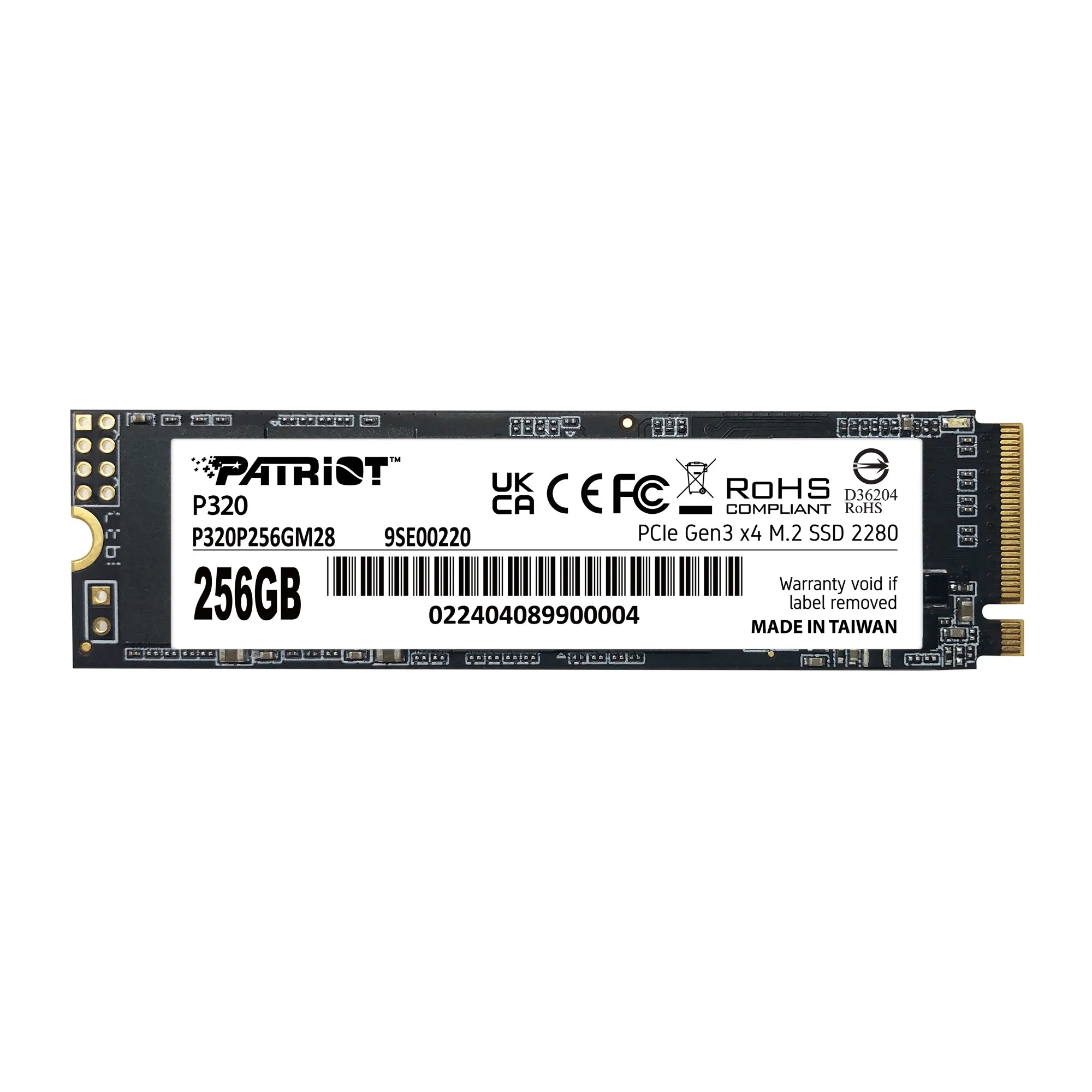 Patriot Ssd P320 256Gb M.2280 Pci-E R/W 2200/1200Mb/S - immagine 1