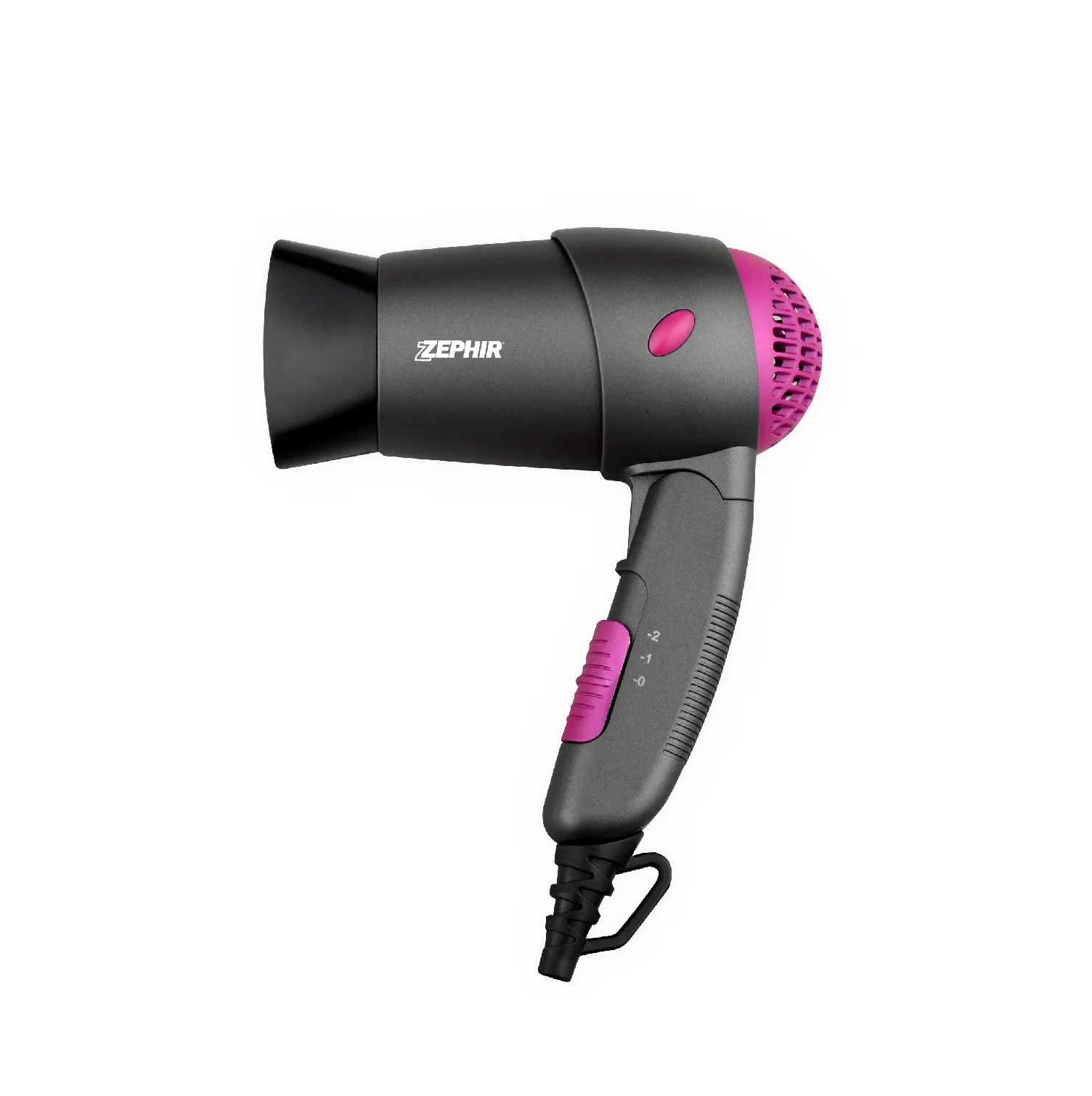 Zephir Asciugacapelli pieghevole Zhb1200 Nero Rosa - immagine 1