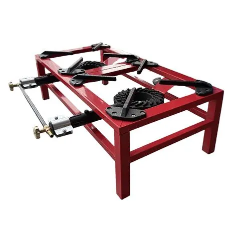 Muvip MV0629 Fornello a gas portatile rinforzato - Bruciatore in ghisa - Potenza 15 kW - Chiave di regolazione del gas - Compatibile con butano e propano - 2 bruciatori - Rosso - immagine 1