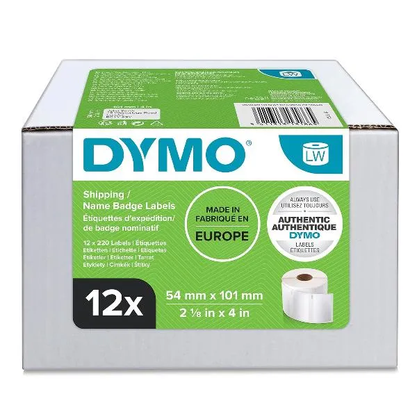 Dymo CF12X220ETIC LABELWRIT54X101MM Bian S0722420 - immagine 1