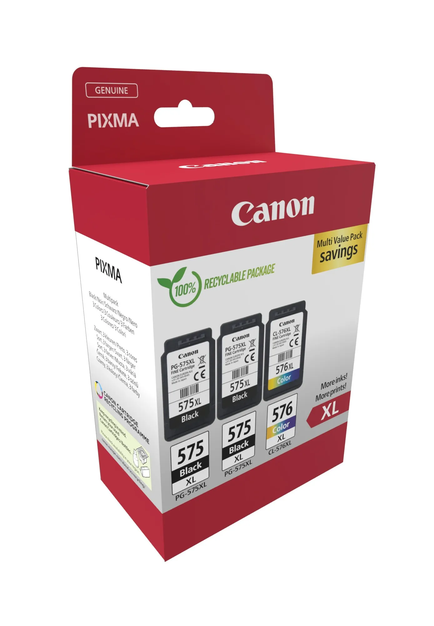 ORIGINALE Canon Multipack nero / differenti colori PG-575XL+CL-576XL 5437C004 700 pagine - immagine 1