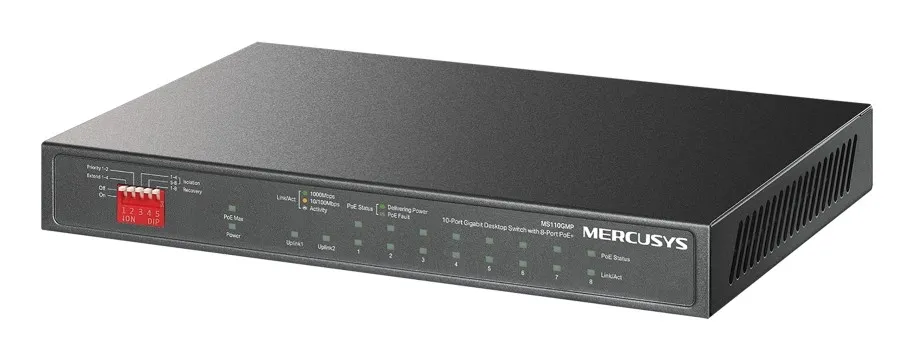 Switch 10P Gigabit RackDesk 8P Po 8?Gigabit Poe+ 2?Gigabit Non Poe - immagine 1