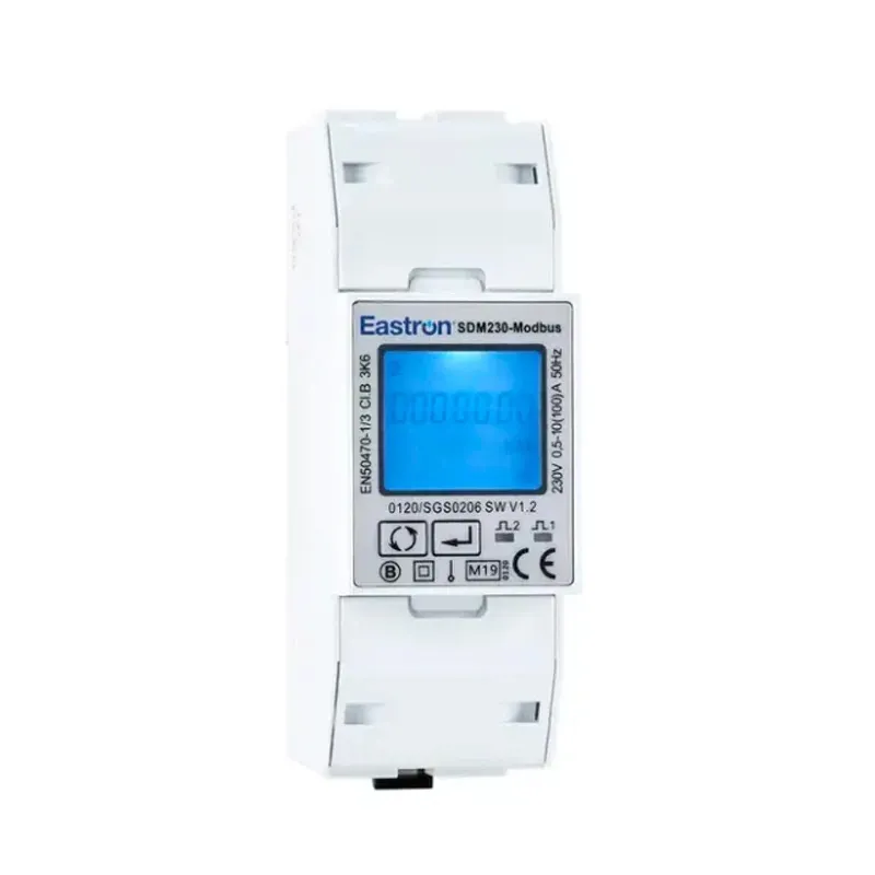 Meter Monofase Eastron Rs485 Modbus Contatore Bidirezionale Per Sistemi Fotovoltaici Con Inverter Deye E Solis Controllo Energetico E Misurazione Precisa - immagine 1