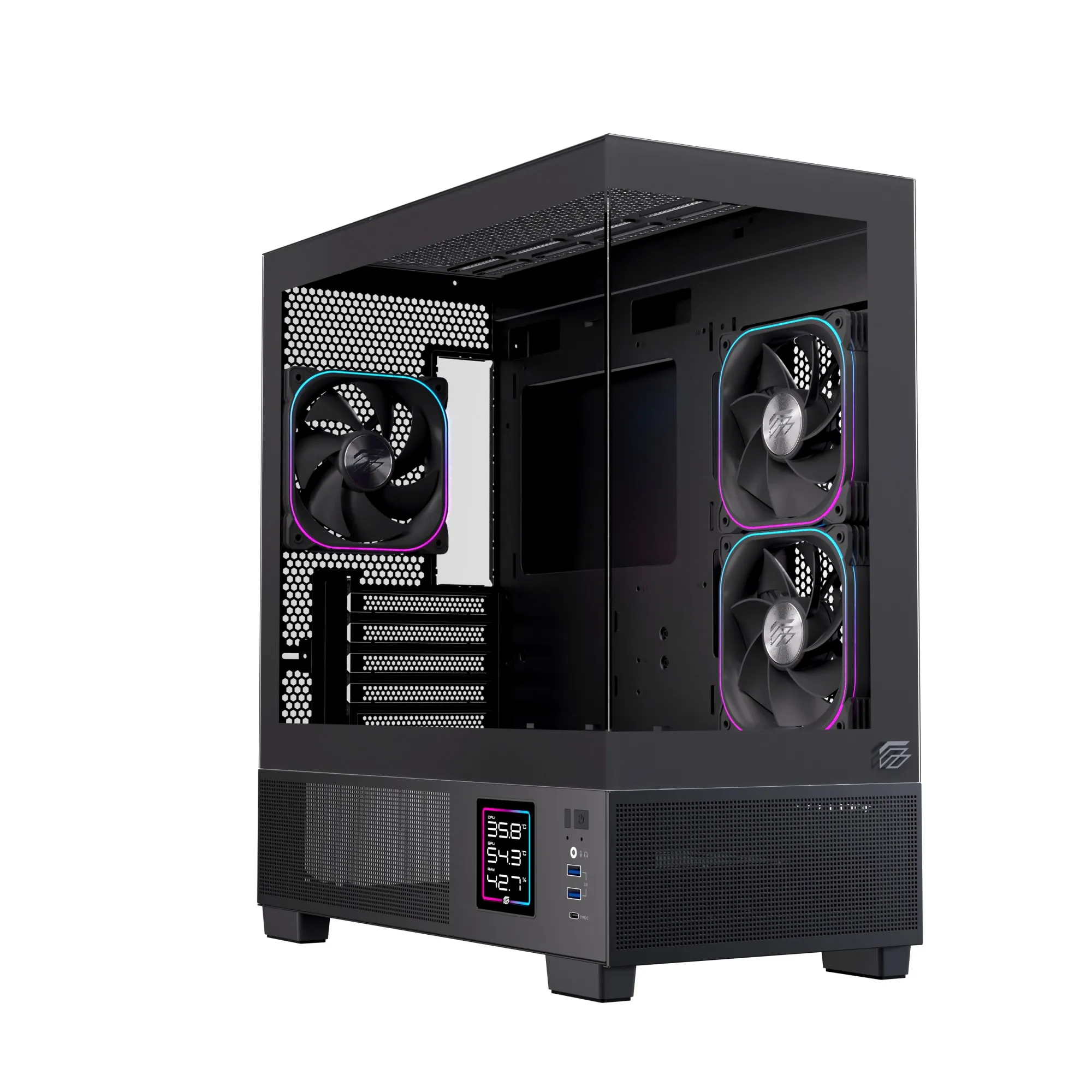 Case Matx Gaming S501D Rgb Black Matx Rgb Bk Gaming 3 X Rgb Fans - immagine 1