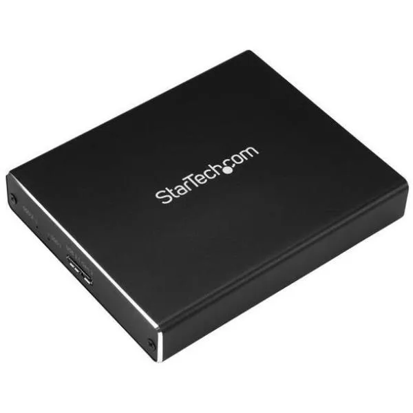 Startech Box Esterno USB 3.1 (10Gbit/s) A 2 Slot - Enclosure M.2 Ngff SSD Sata Raid Usb-C Usb-A Alluminio SM22BU31C3R - immagine 1