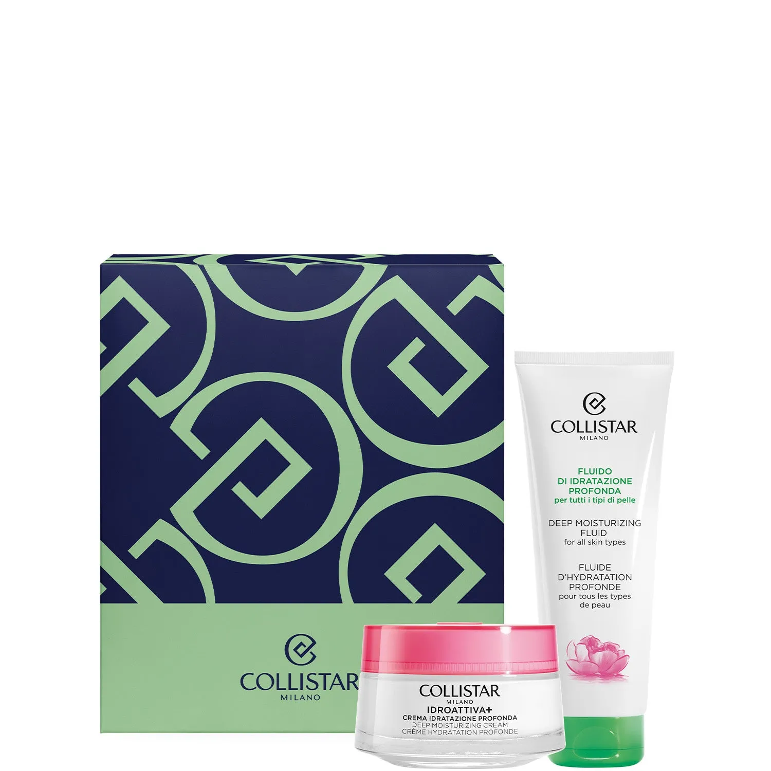 Collistar IDROATTIVA+ Crema Idratazione Profonda + Fluido di Idratazione Profonda - 50 ML Crema Viso + 100 ML Crema Corpo - immagine 1
