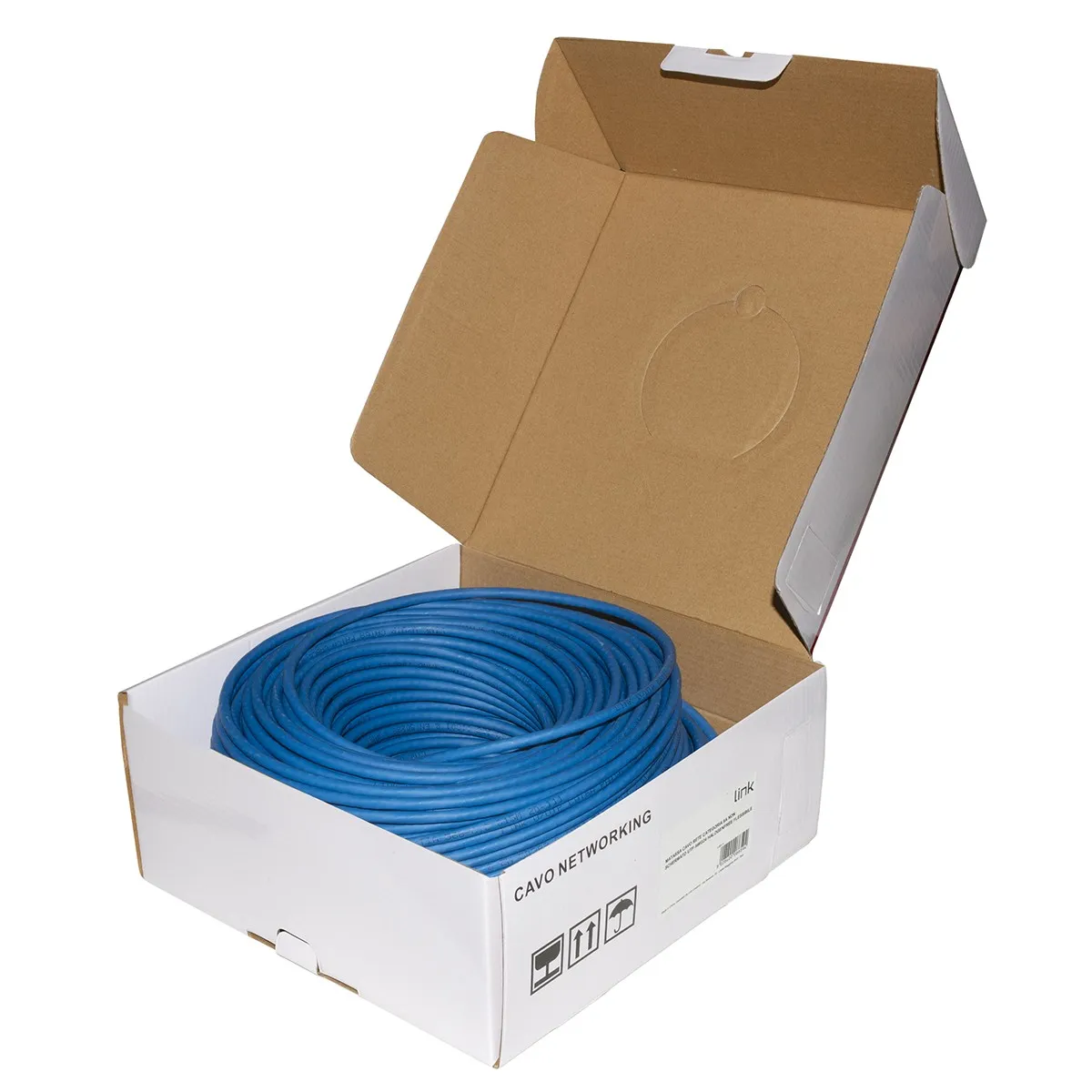 Matassa Cavo Rete Categoria 6A Non Schermato Utp Awg24 Halogenfree Flessibile Colore Blu Mt.100 - immagine 1