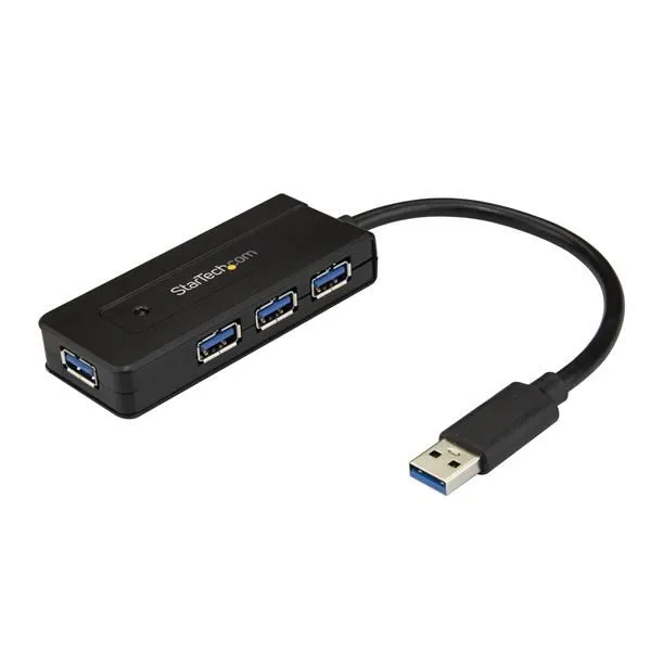 Startech Hub USB 3.0 A 4 Porte - Mini USB Con Porta Di Ricarica Include Adattatore Alimentazione ST4300MINI - immagine 1