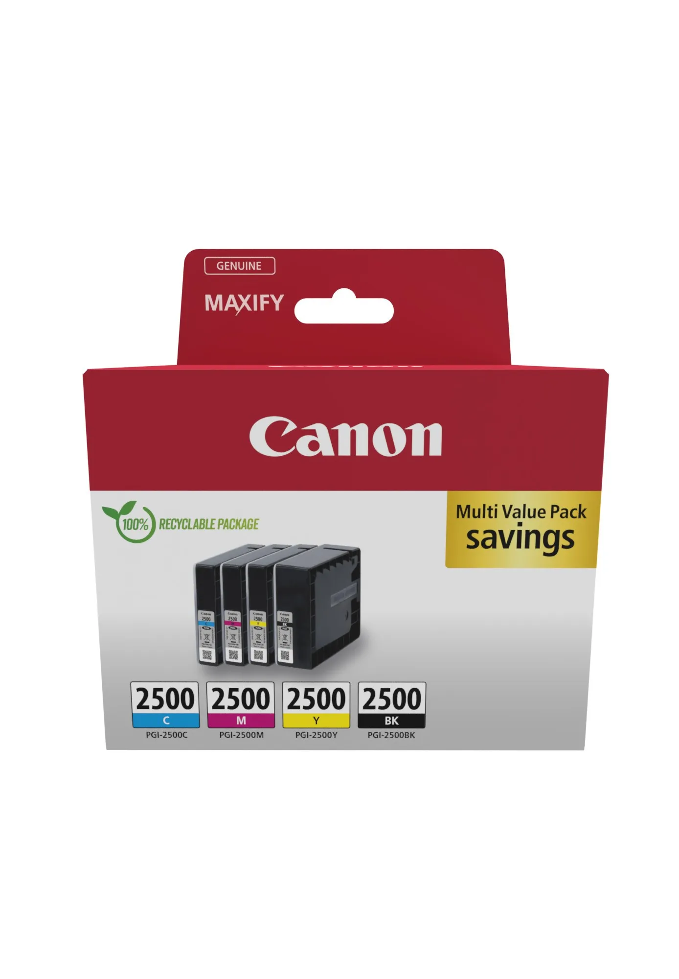 ORIGINALE Canon Multipack nero / ciano / magenta / giallo PGI-2500 9290B006 3100 pagine - immagine 1