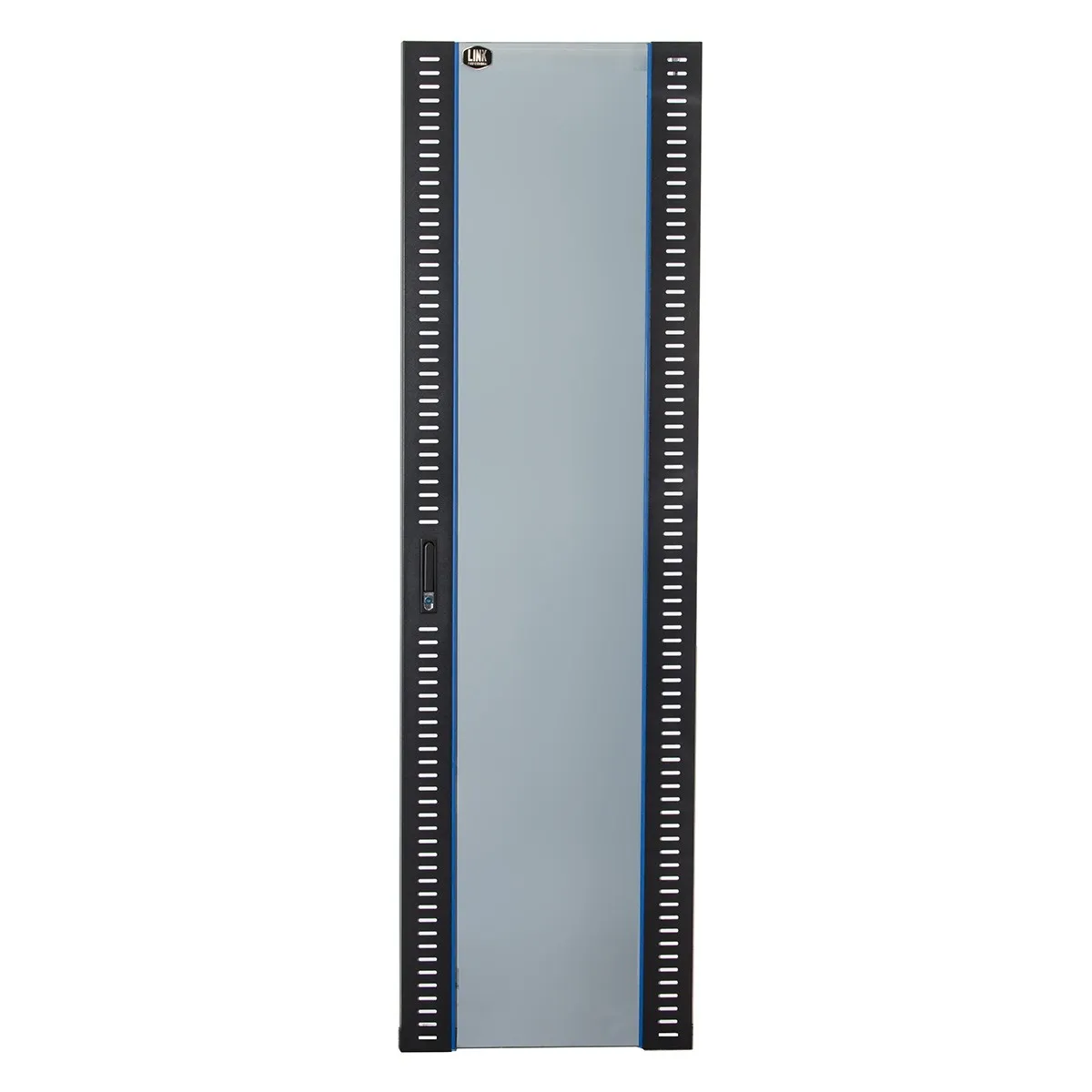PORTA IN VETRO DI SICUREZZA NERA PER ARMADI LINK 42U LARGHEZZA 600MM CON SERRATURA - immagine 1