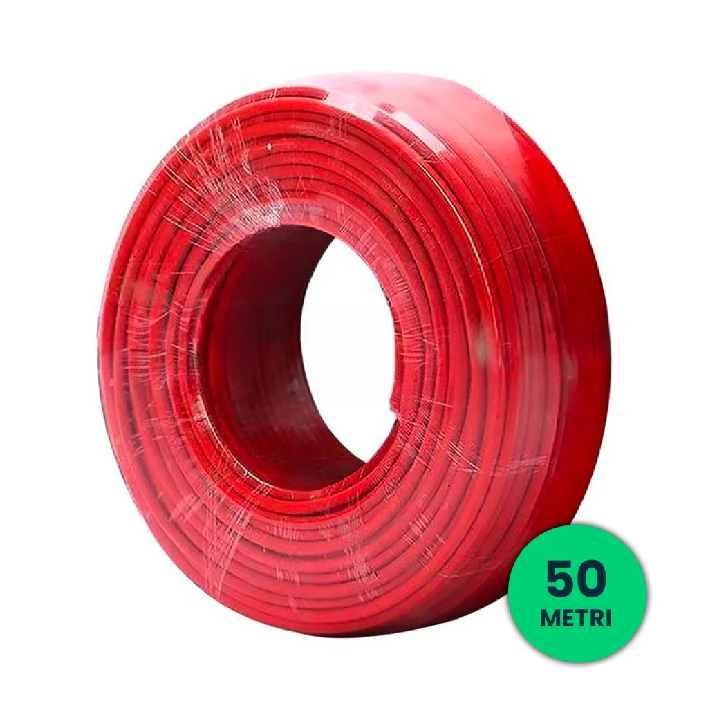 V-TAC Cavo Solare Fotovoltaico 6 mmq Unipolare Colore Rosso per Collegamento Professionale Pannelli Solari Fotovoltaici (Bobina 50 Metri) - immagine 1