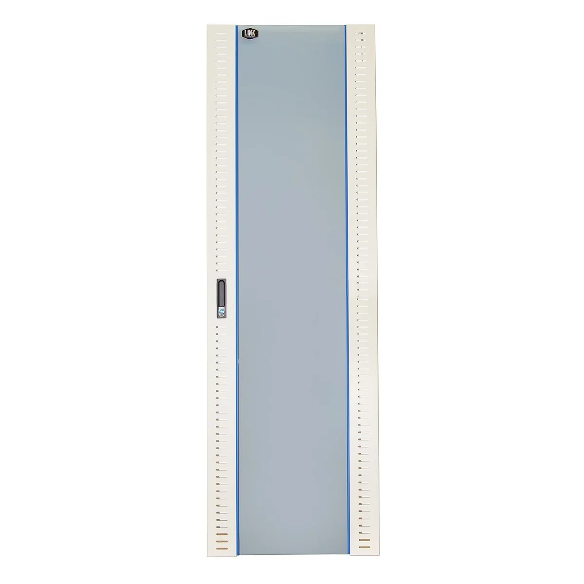 Porta In Vetro Di Sicurezza Grigia Per Armadi Link 42U Larghezza 600Mm Con Serratura - immagine 1