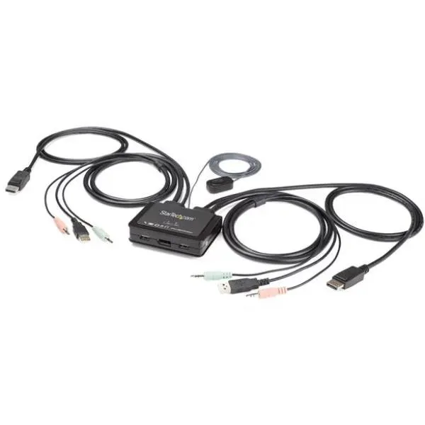 Startech Switch Displayport Kvm 4K A 60 Hz E 2 Porte Con Cavi Integrati (SV211DPUA4K) SV211DPUA4K - immagine 1
