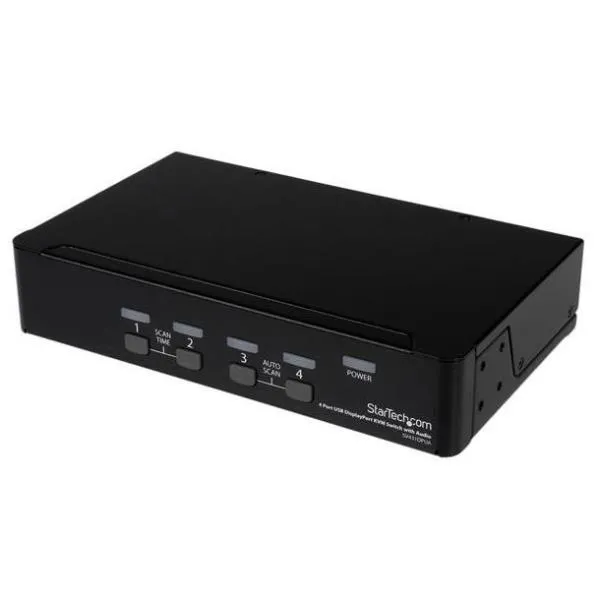 Startech Switch Kvm Displayport A 4 Porte Con Audio - Commutatore USB Tastiera Mouse Computer Per Monitor Dp 2560x1600 (SV431DPUA) SV431DPUA - immagine 1