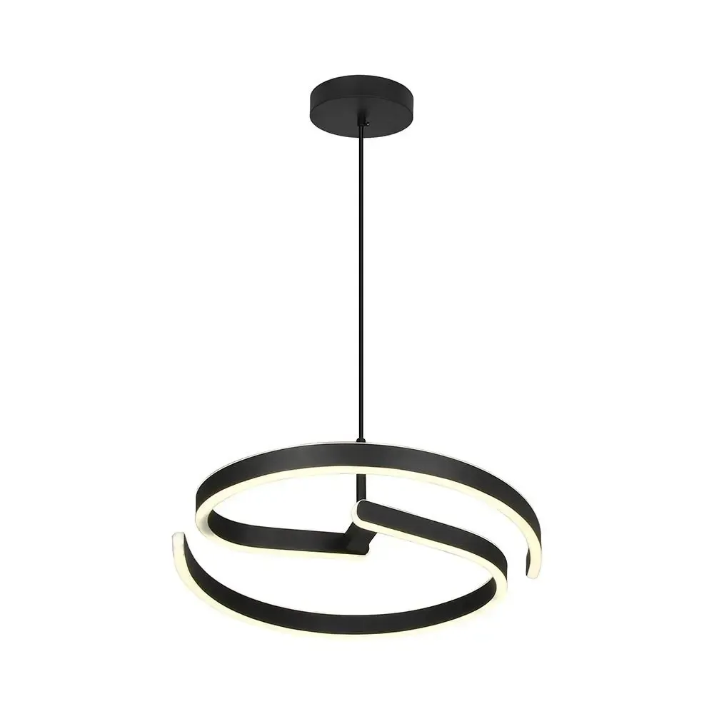 V-TAC Lampadario LED a Sospensione 25W Decorativo Nero Opaco 4000K - immagine 1