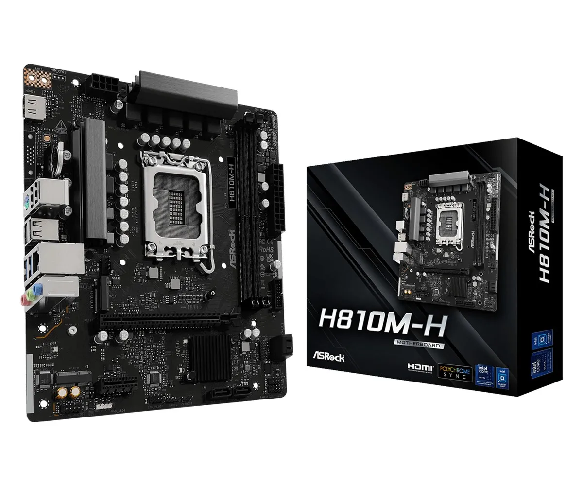 Asrock H810M-H Intel H810 LGA 1851 (Socket V1) micro ATX - immagine 1