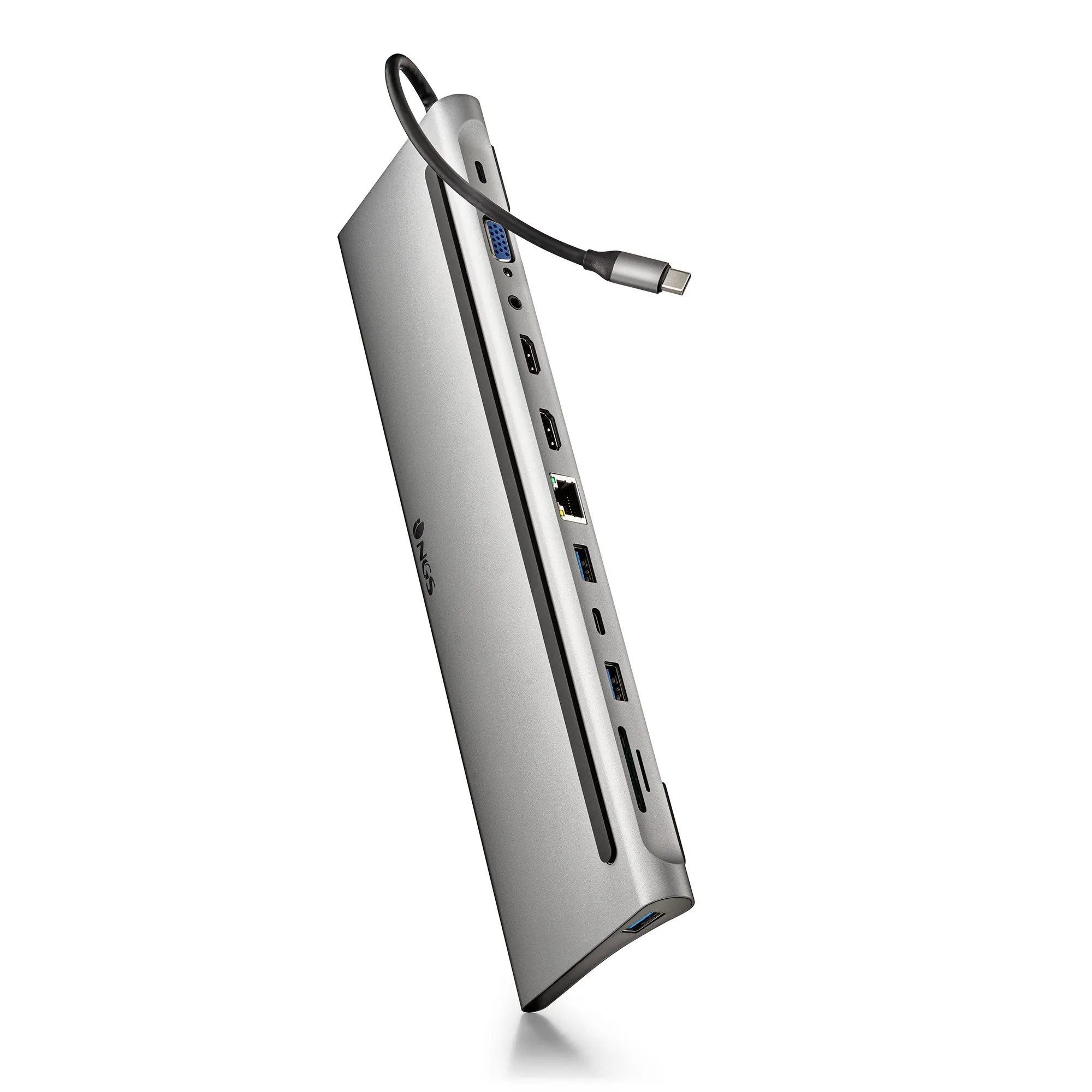NGS WONDER DOCK 12 Cablato USB 3.2 Gen 1 (3.1 Gen 1) Type-C Argento - immagine 1