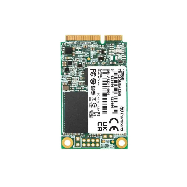 Transcend 128GB Msata SSD SATA3 3D Nand TS128GMSA220S - immagine 1
