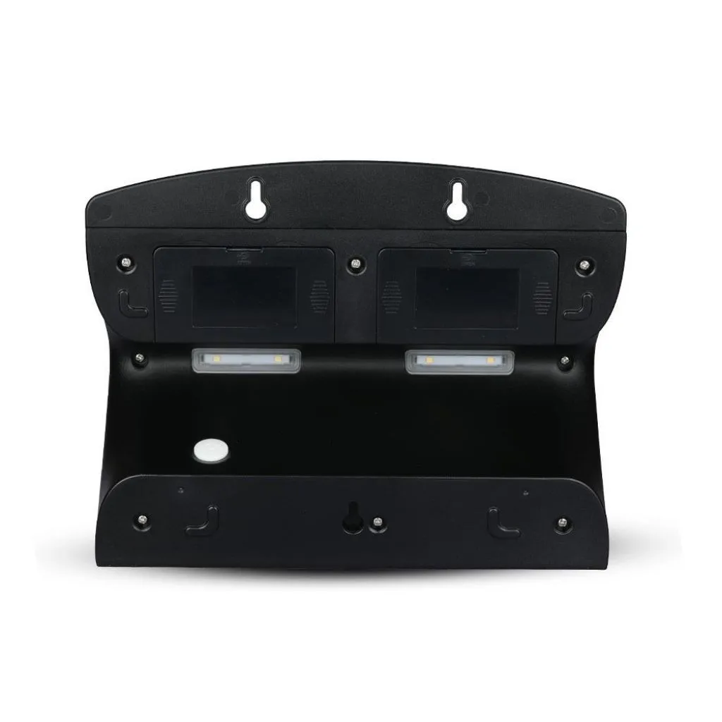V-TAC Lampada LED Solare da Muro a Batteria 68W 60LED con Sensore PIR Colore Nero 4000K IP65 - immagine 1
