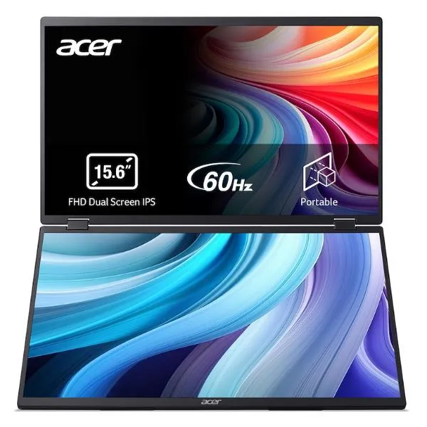 Acer Monitor Portable 15 6 Double Flat screen/TFT 16:9 Ips Resolution:2x1920x1080 60Hz 250cd/m2 8ms UM.ZP3EE.008 - immagine 1