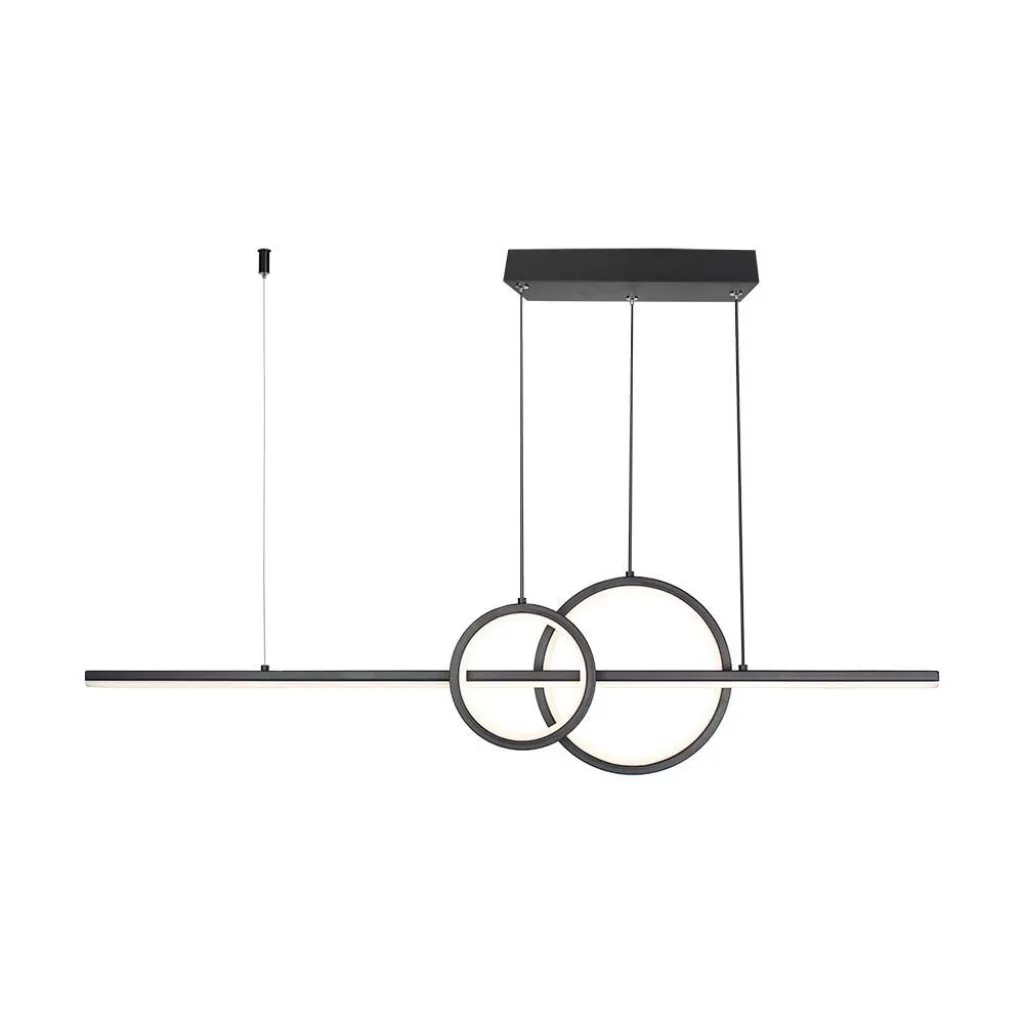 V-TAC Lampadario LED a Sospensione 17W 3in1 dal Design Moderno Colore Nero - immagine 1