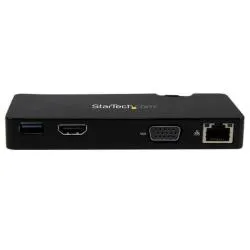 Startech Docking Station Mini Per Laptop Universale USB 3.0 A Doppia Uscita Con Adattatori HDMI/VGA E Gigabit Ethernet USB 3.0 USB3SMDOCKHV - immagine 1