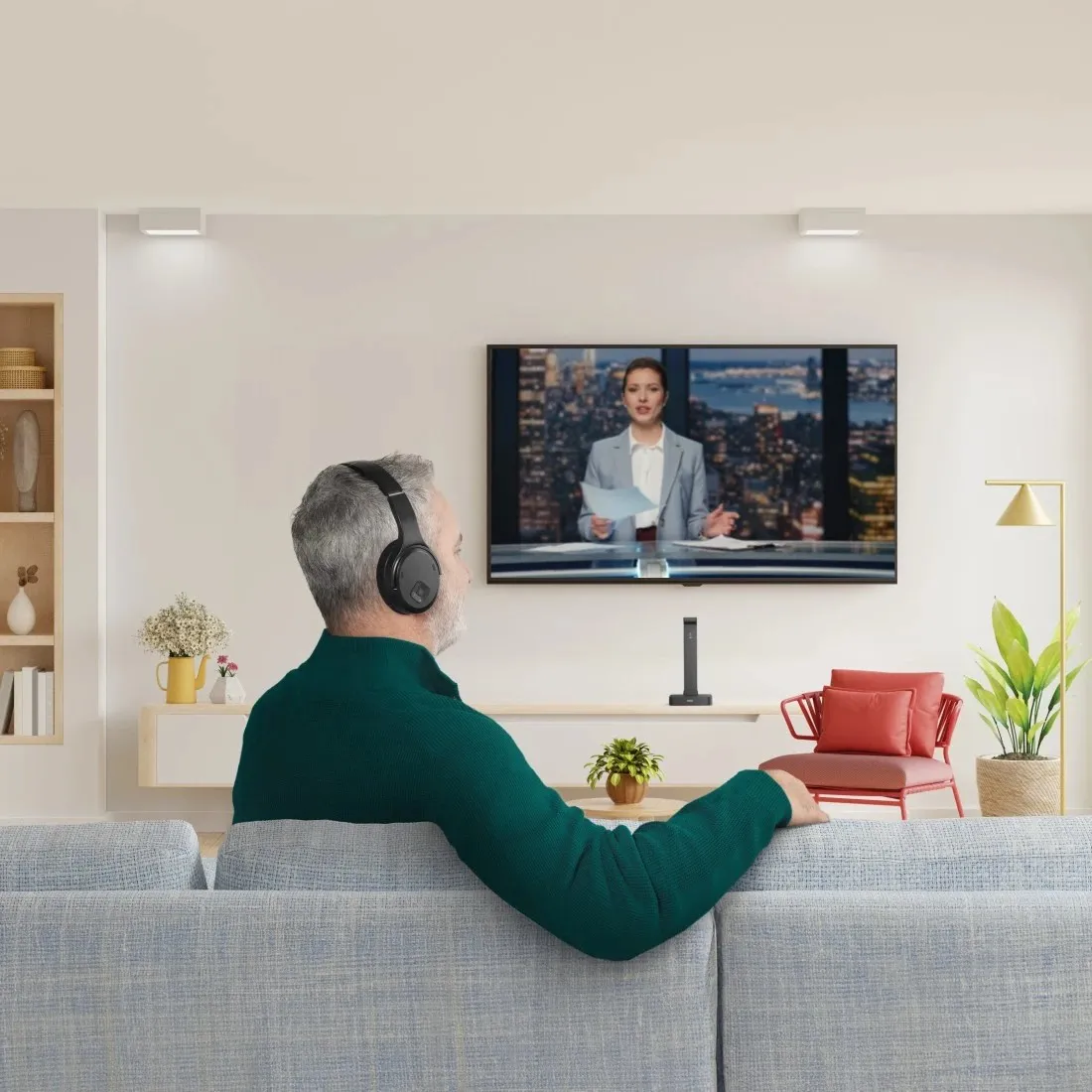 Hama 00221848 cuffia e auricolare Cuffie Con cavo e senza cavo A Padiglione TV Bluetooth Nero - immagine 1